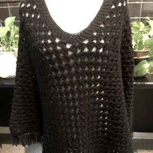 Crocheted “fringe” Poncho